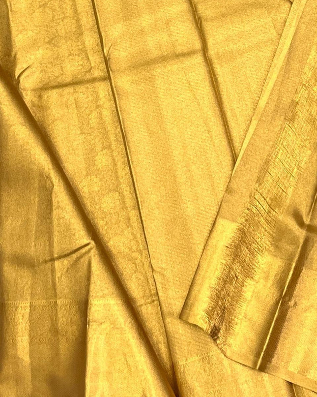 Full Gold Bridal Kanchipuram Luxe Silk Saree | Wedding & Festive | Rosepetals Luxe - Rosepetals Luxe