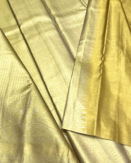 Full Gold Bridal Kanchipuram Luxe Silk Saree | Wedding & Festive | Rosepetals Luxe - Rosepetals Luxe