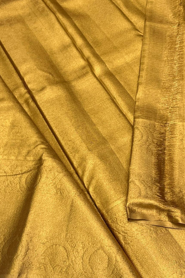 Full Gold Bridal Kanchipuram Luxe Silk Saree | Wedding & Festive | Rosepetals Luxe - Rosepetals Luxe