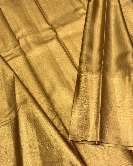 Full Gold Bridal Kanchipuram Luxe Silk Saree | Wedding & Festive | Rosepetals Luxe - Rosepetals Luxe