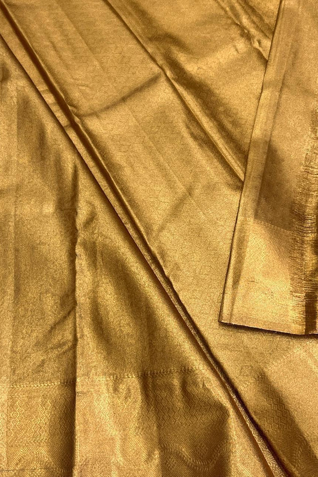 Full Gold Bridal Kanchipuram Luxe Silk Saree | Wedding & Festive | Rosepetals Luxe - Rosepetals Luxe