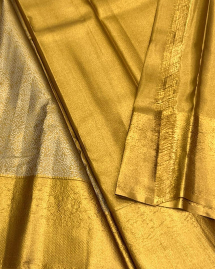 Full Gold Bridal Kanchipuram Luxe Silk Saree | Wedding & Festive | Rosepetals Luxe - Rosepetals Luxe