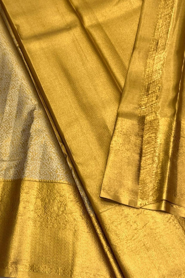 Full Gold Bridal Kanchipuram Luxe Silk Saree | Wedding & Festive | Rosepetals Luxe - Rosepetals Luxe