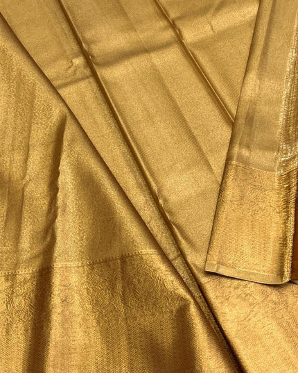 Full Gold Bridal Kanchipuram Luxe Silk Saree | Wedding & Festive | Rosepetals Luxe - Rosepetals Luxe