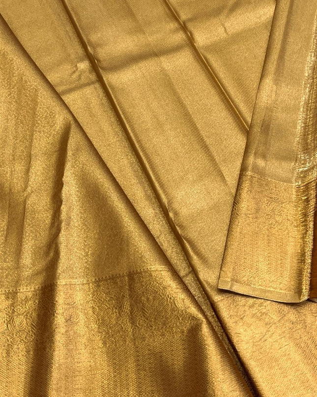 Full Gold Bridal Kanchipuram Luxe Silk Saree | Wedding & Festive | Rosepetals Luxe - Rosepetals Luxe