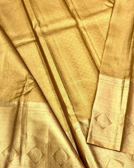 Full Gold Bridal Kanchipuram Luxe Silk Saree | Wedding & Festive | Rosepetals Luxe - Rosepetals Luxe