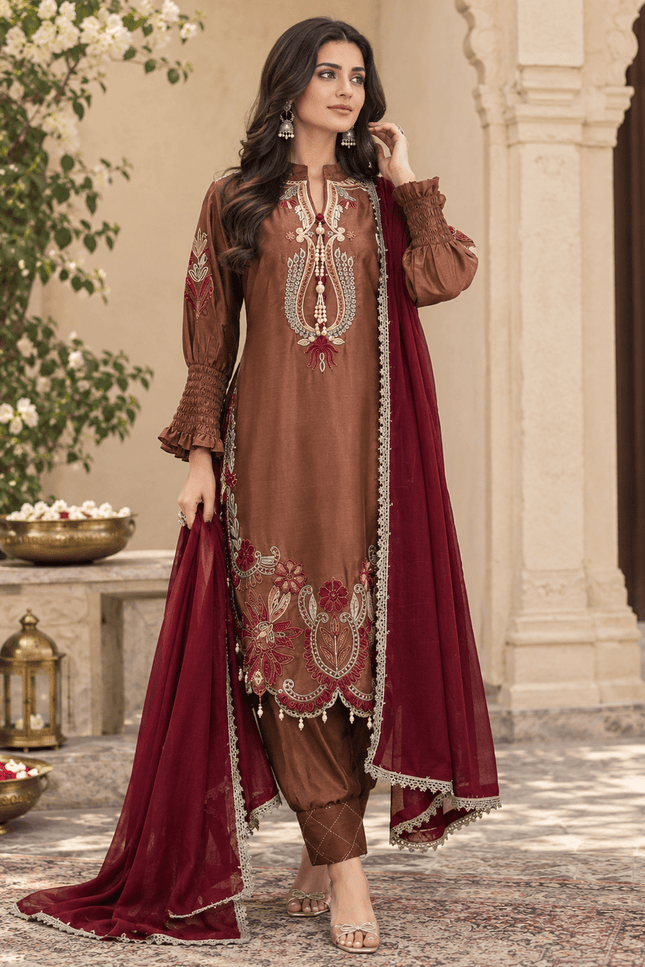 Gajji Silk Embroidered Patiala Suit Set - Rosepetals Luxe