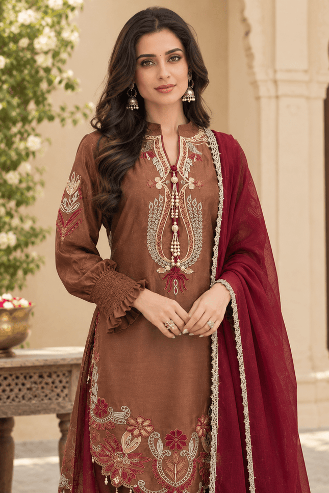 Gajji Silk Embroidered Patiala Suit Set - Rosepetals Luxe
