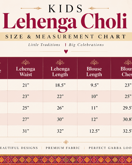 Girls' Roman Silk Mirror-Work Navratri Chaniya Choli - Rosepetals Luxe