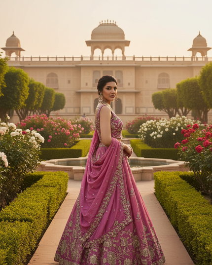 Premium Pure Tissue Lehenga Choli Set with Heavy Zari Dori Sequins Embroidery and Designer Dupatta Bridal Wedding Festive Wear