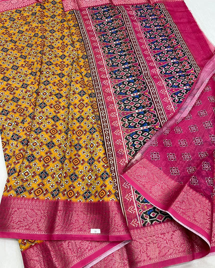 Kalamkari Fancy Soft Cotton Saree | Traditional Printed | Rosepetals Luxe - Rosepetals Luxe