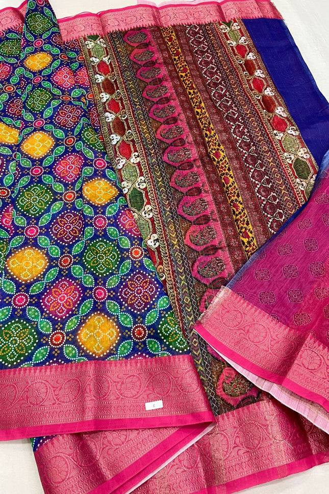 Kalamkari Fancy Soft Cotton Saree | Traditional Printed | Rosepetals Luxe - Rosepetals Luxe
