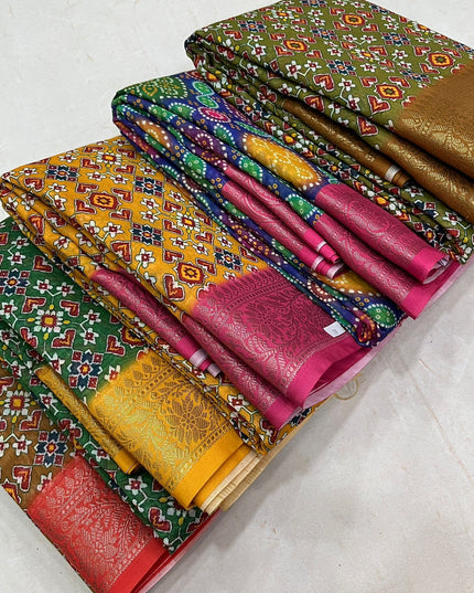 Kalamkari Fancy Soft Cotton Saree | Traditional Printed | Rosepetals Luxe - Rosepetals Luxe
