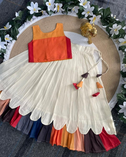 Kanakambaram Petal Set For Girls | Festive Wear - Rosepetals Luxe