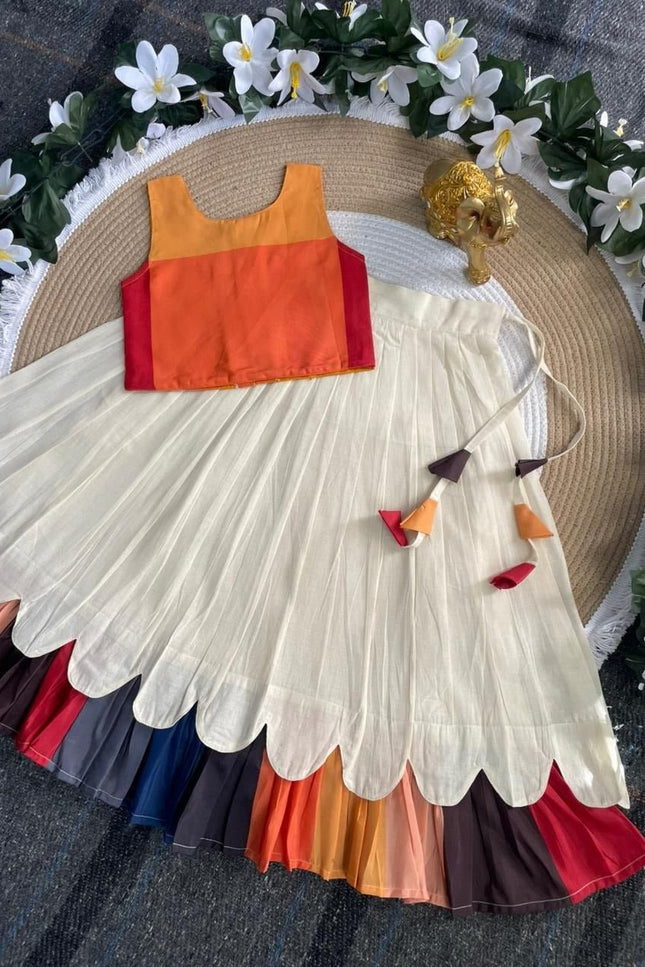 Kanakambaram Petal Set For Girls | Festive Wear - Rosepetals Luxe