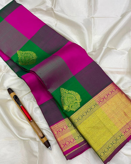 Kanchipuram Handloom Pure Silk Bridal Saree | Silk Mark Certified - Rosepetals Luxe