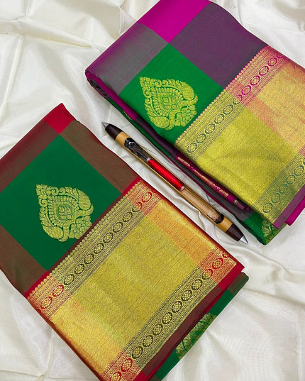 Kanchipuram Handloom Pure Silk Bridal Saree | Silk Mark Certified - Rosepetals Luxe