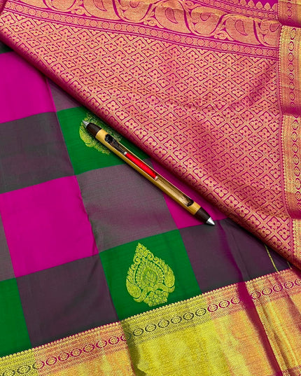 Kanchipuram Handloom Pure Silk Bridal Saree | Silk Mark Certified - Rosepetals Luxe