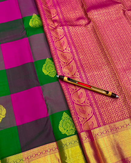 Kanchipuram Handloom Pure Silk Bridal Saree | Silk Mark Certified - Rosepetals Luxe