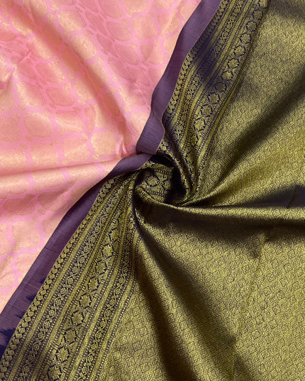 Kanchipuram Handloom Pure Silk Saree | Korvai Bridal Collection - Rosepetals Luxe