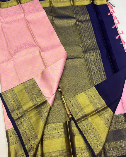 Kanchipuram Handloom Pure Silk Saree | Korvai Bridal Collection - Rosepetals Luxe
