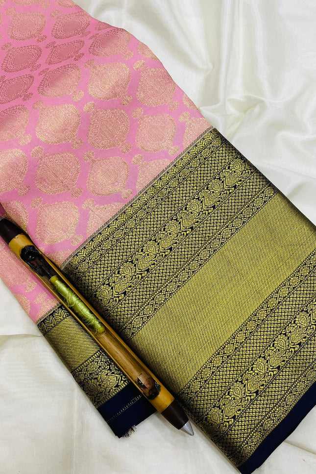 Kanchipuram Handloom Pure Silk Saree | Korvai Bridal Collection - Rosepetals Luxe