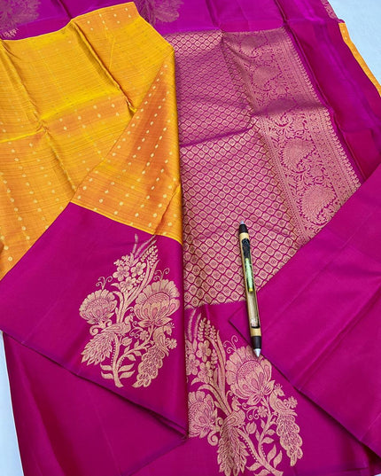 Kanchipuram Handloom Pure Silk Saree | Radha Krishna | Silk Mark Certified - Rosepetals Luxe