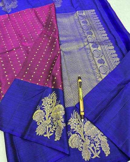 Kanchipuram Handloom Pure Silk Saree | Radha Krishna | Silk Mark Certified - Rosepetals Luxe