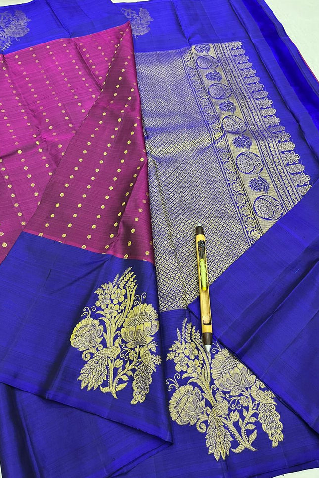Kanchipuram Handloom Pure Silk Saree | Radha Krishna | Silk Mark Certified - Rosepetals Luxe