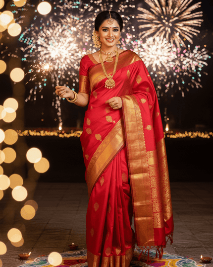 Kanchipuram Handloom Pure Silk Saree | Unique Bridal Collection - Rosepetals Luxe