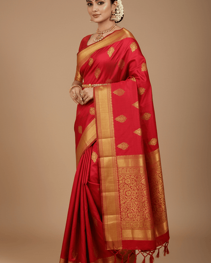 Kanchipuram Handloom Pure Silk Saree | Unique Bridal Collection - Rosepetals Luxe