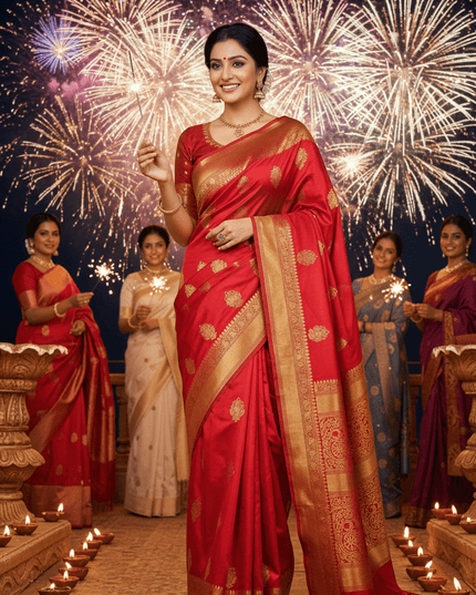 Kanchipuram Handloom Pure Silk Saree | Unique Bridal Collection - Rosepetals Luxe