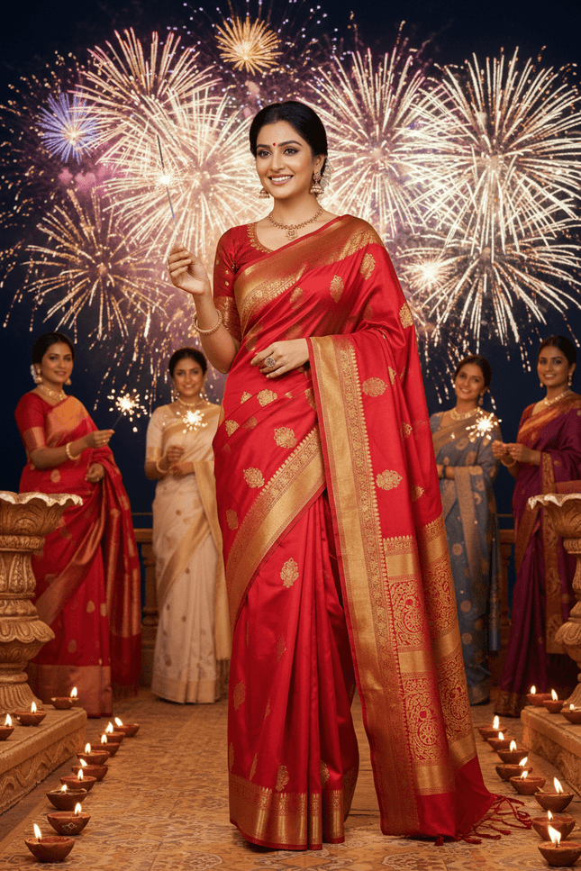 Kanchipuram Handloom Pure Silk Saree | Unique Bridal Collection - Rosepetals Luxe