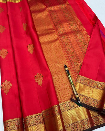 Kanchipuram Handloom Pure Silk Saree | Unique Bridal Collection - Rosepetals Luxe