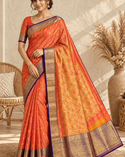 Kanchipuram Luxe Silk Saree - Rosepetals Luxe