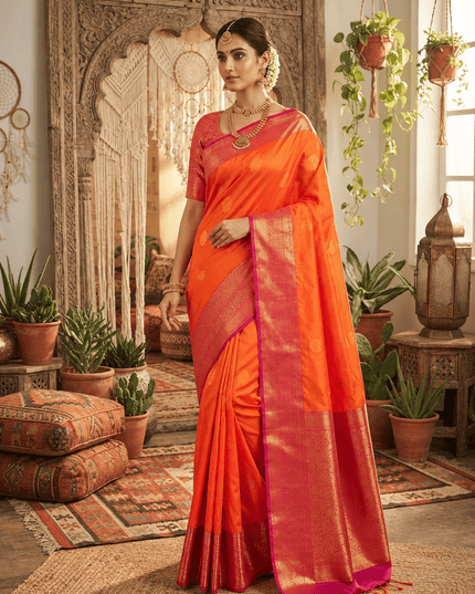 Kanchipuram Luxe Silk Saree - Rosepetals Luxe