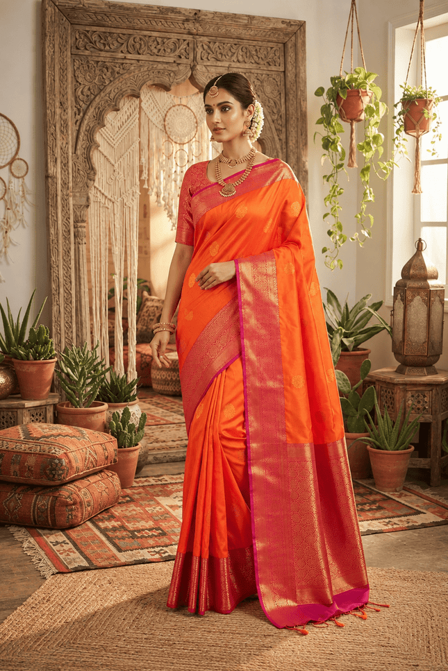 Kanchipuram Luxe Silk Saree - Rosepetals Luxe
