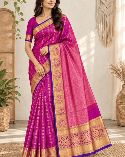Kanchipuram Luxe Silk Saree - Rosepetals Luxe