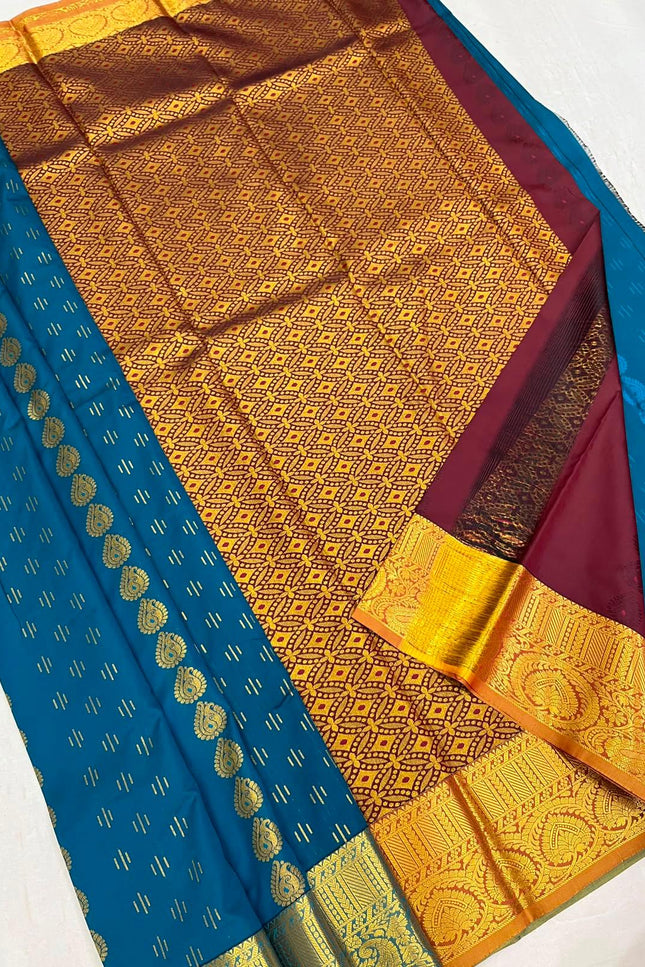 Kanchipuram Luxe Silk Saree - Rosepetals Luxe