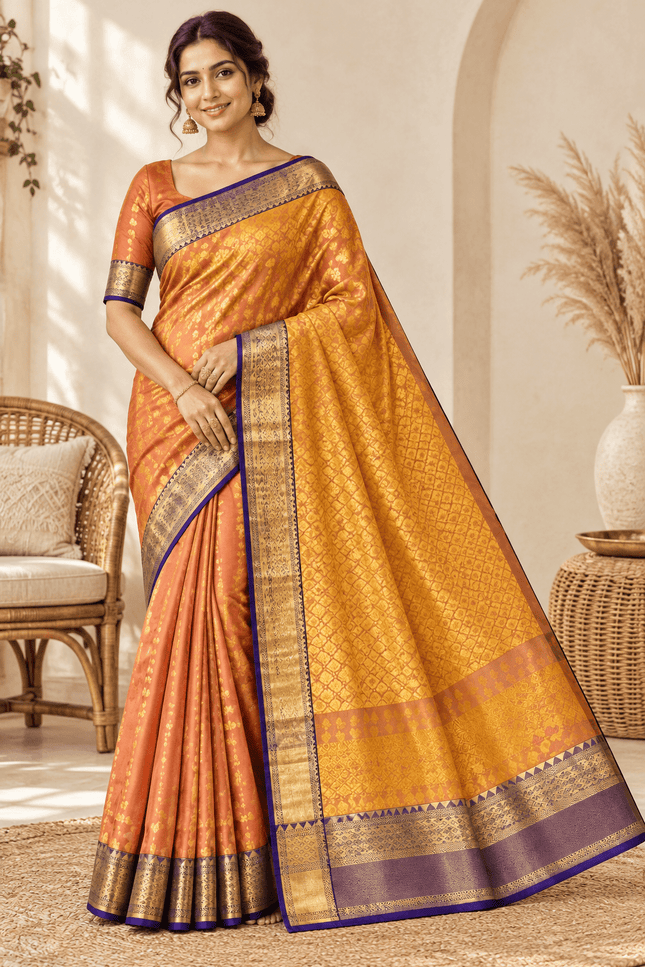 Kanchipuram Luxe Silk Saree - Rosepetals Luxe