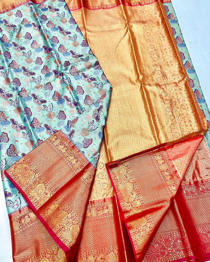 Kanchipuram Luxe Silk Saree — Elegance Weave Collection | Rosepetals Luxe - Rosepetals Luxe