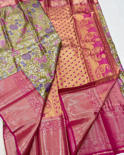 Kanchipuram Luxe Silk Saree — Elegance Weave Collection | Rosepetals Luxe - Rosepetals Luxe