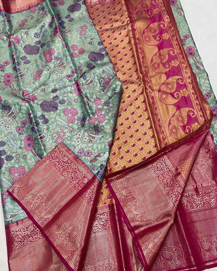 Kanchipuram Luxe Silk Saree — Elegance Weave Collection | Rosepetals Luxe - Rosepetals Luxe