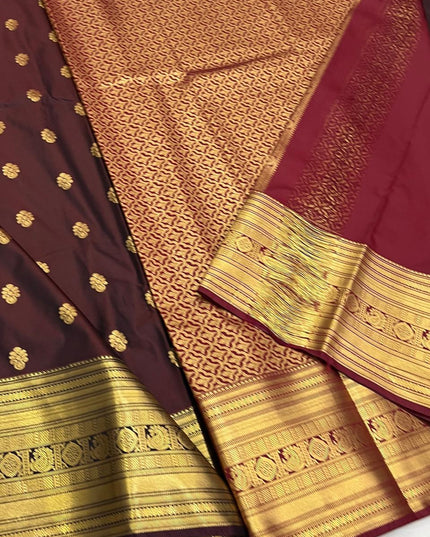 Kanchipuram Luxe Silk Saree | Embossed Butta Collection - Rosepetals Luxe