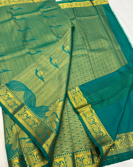 Kanchipuram Luxe Silk Saree | Fancy Soft Silk Festive Collection - Rosepetals Luxe