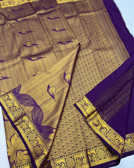 Kanchipuram Luxe Silk Saree | Fancy Soft Silk Festive Collection - Rosepetals Luxe