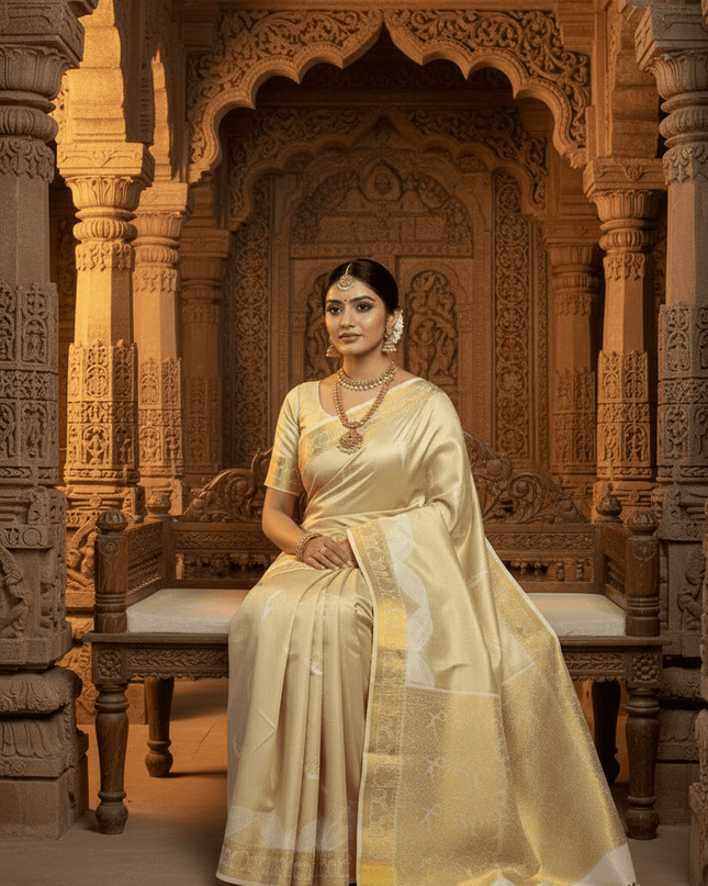 Kanchipuram Luxe Silk Saree | Fancy Soft Silk Festive Collection - Rosepetals Luxe