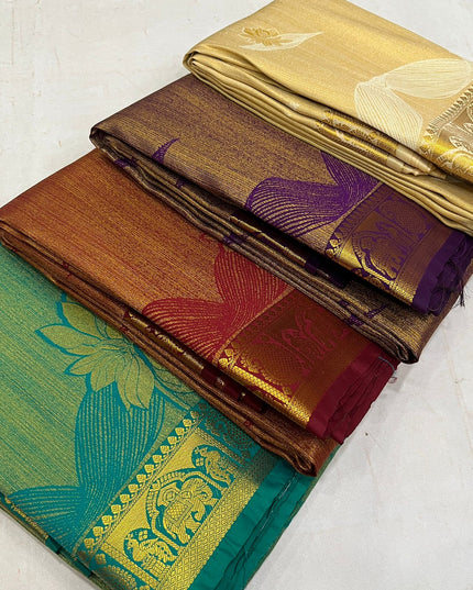 Kanchipuram Luxe Silk Saree | Fancy Soft Silk Festive Collection - Rosepetals Luxe
