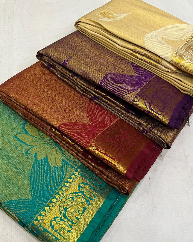 Kanchipuram Luxe Silk Saree | Fancy Soft Silk Festive Collection - Rosepetals Luxe