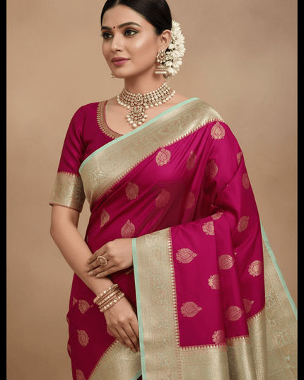 Kanchipuram Luxe Silk Saree | Festive & Wedding Wear - Rosepetals Luxe